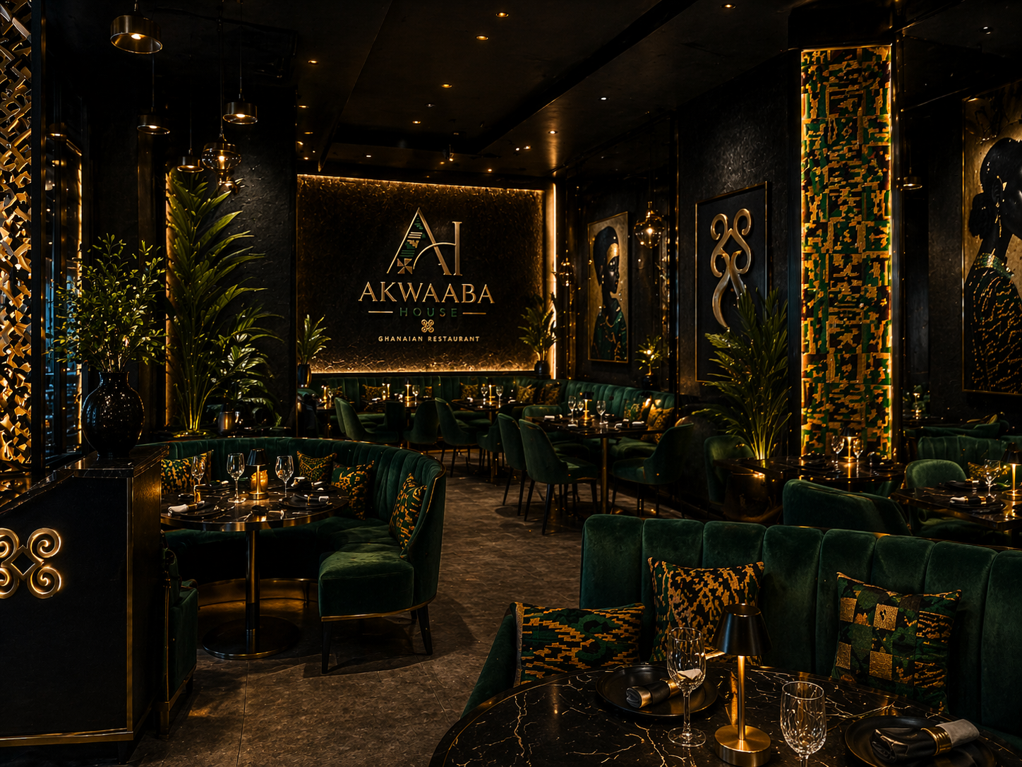London angled interior view