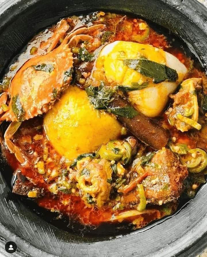 Banku and okra stew